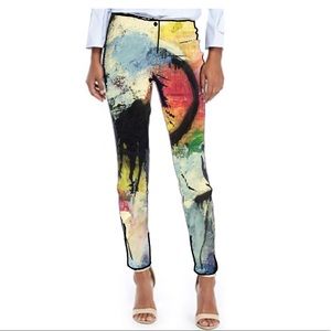 Skinny Stretch Slim Cut Pant ZIP Pocket Art
